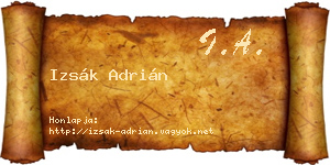 Izsák Adrián névjegykártya