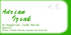 adrian izsak business card